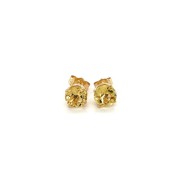 14k Yellow Gold Citrine Earrings - 12443