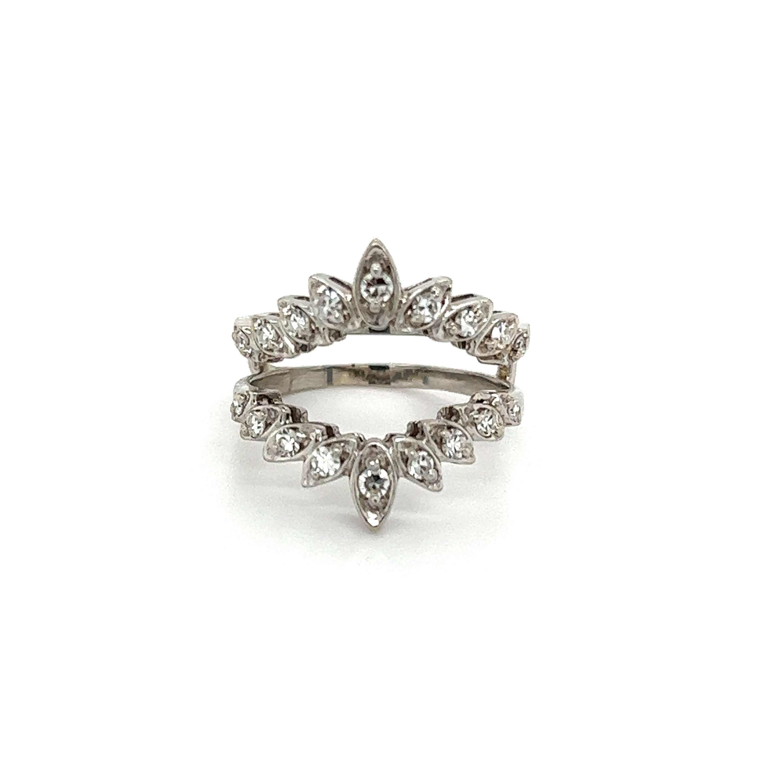 14K WG Double Tiara .30tcw RBC Diamond 18.0mm Split Ring Guard 4.3g, s6.5 14K WG Double Tiara .30tcw RBC Diamond 18.0mm Split Ring Guard 4.3g, s6.5