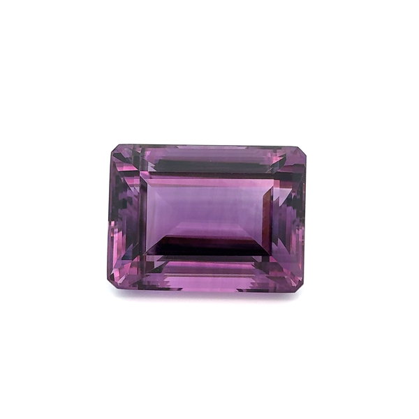Closeup photo of 142.36ct Loose Emerald Cut Amethyst 35.40 x 26.55 x 20.03mm