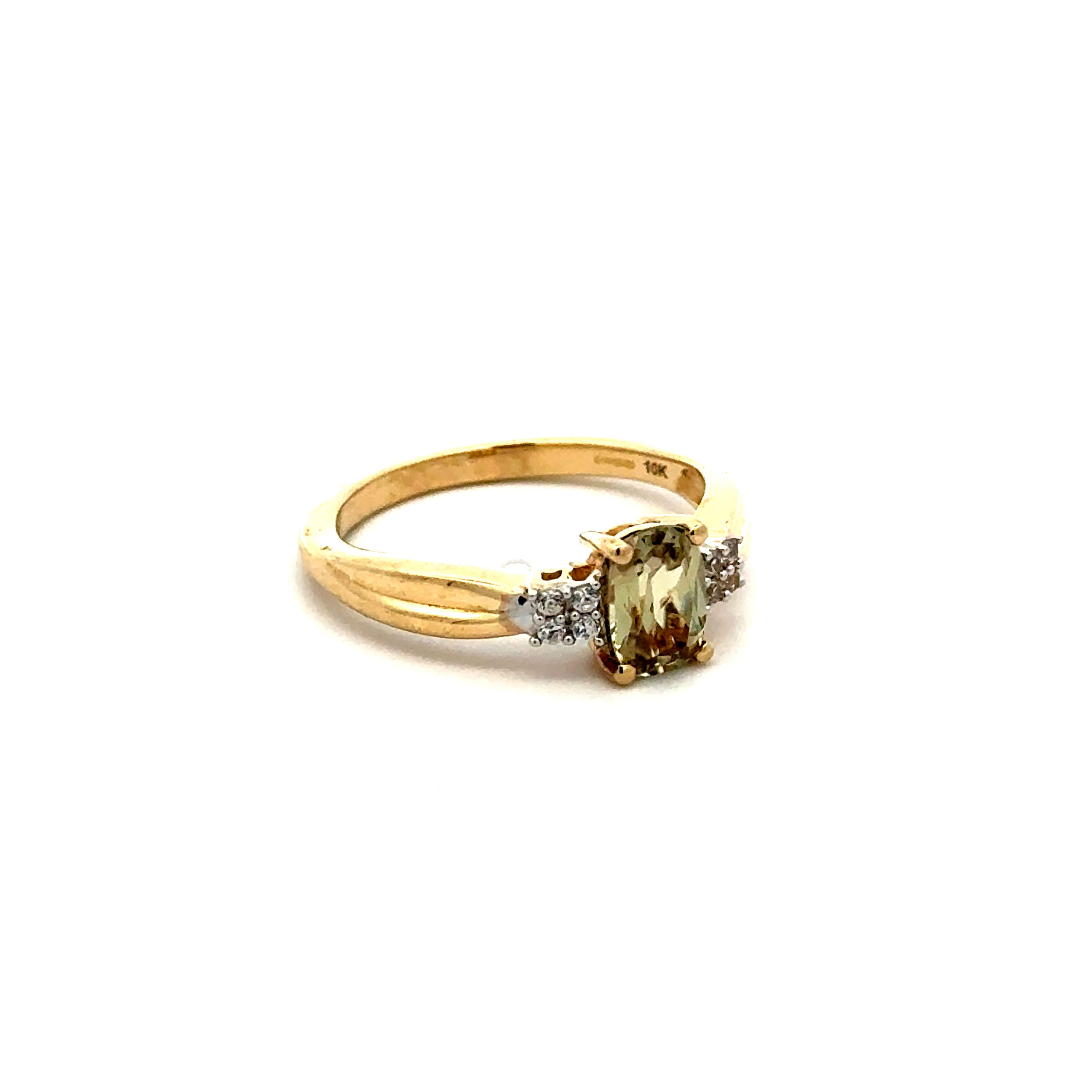 10K YG 1.00ct Cushion Zultanite & .08tcw Diamond Ring 2.6g, s7