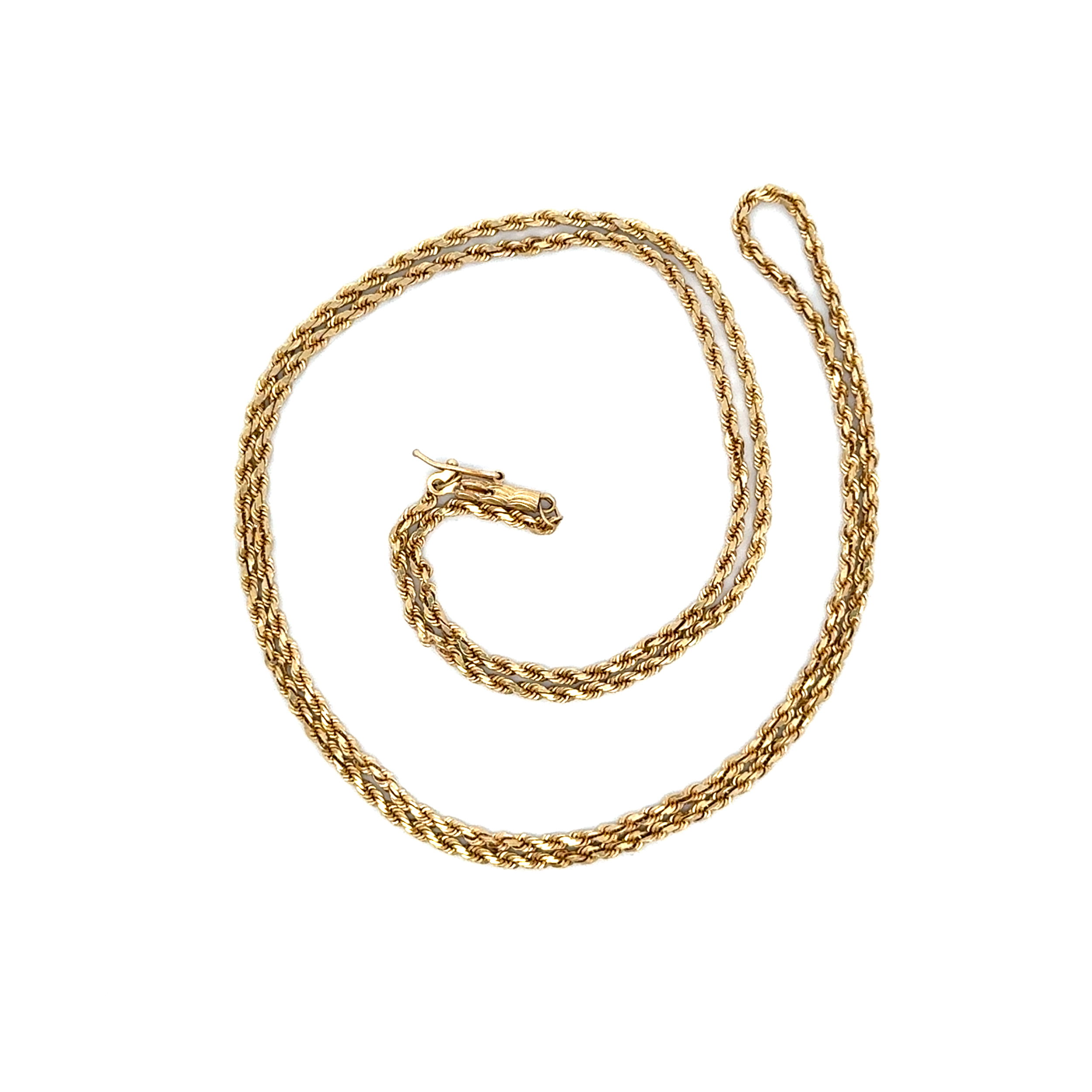 14K YG Rope Chain 8.4g, 24"