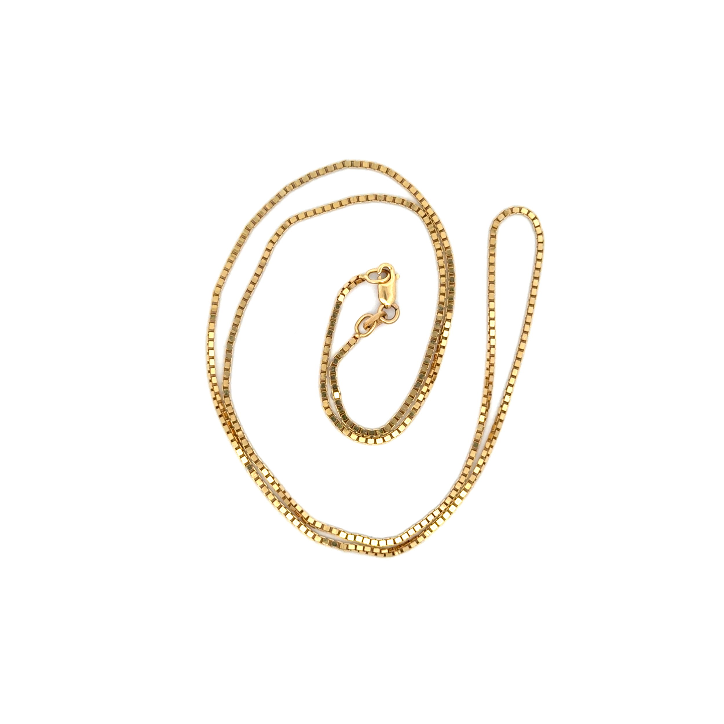 14K YG Box Chain 4.3g, 18"