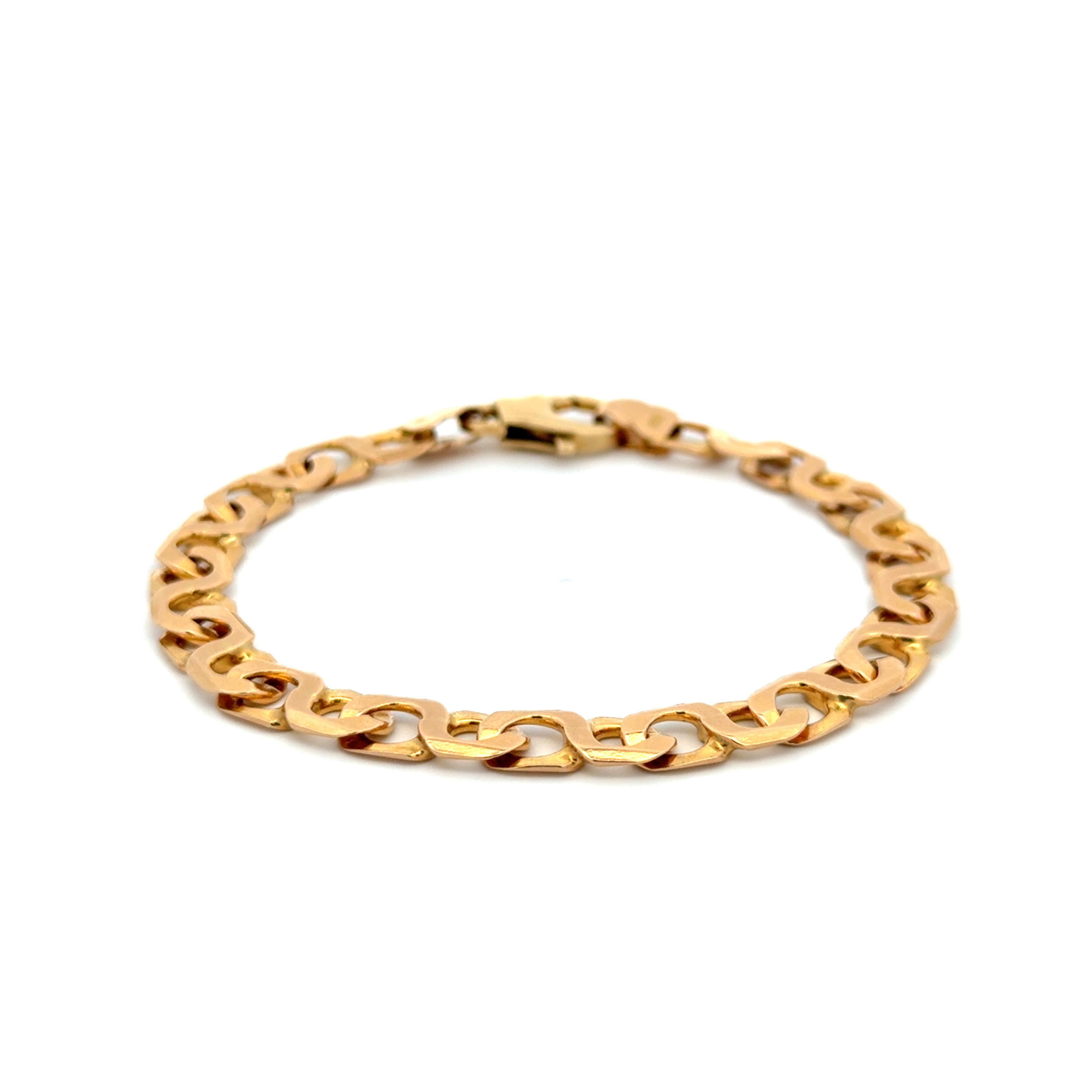 14K YG Figure 8 Cuban Flat Link Bracelet 18.9g, 8" 14K YG Figure 8 Cuban Flat Link Bracelet 18.9g, 8"