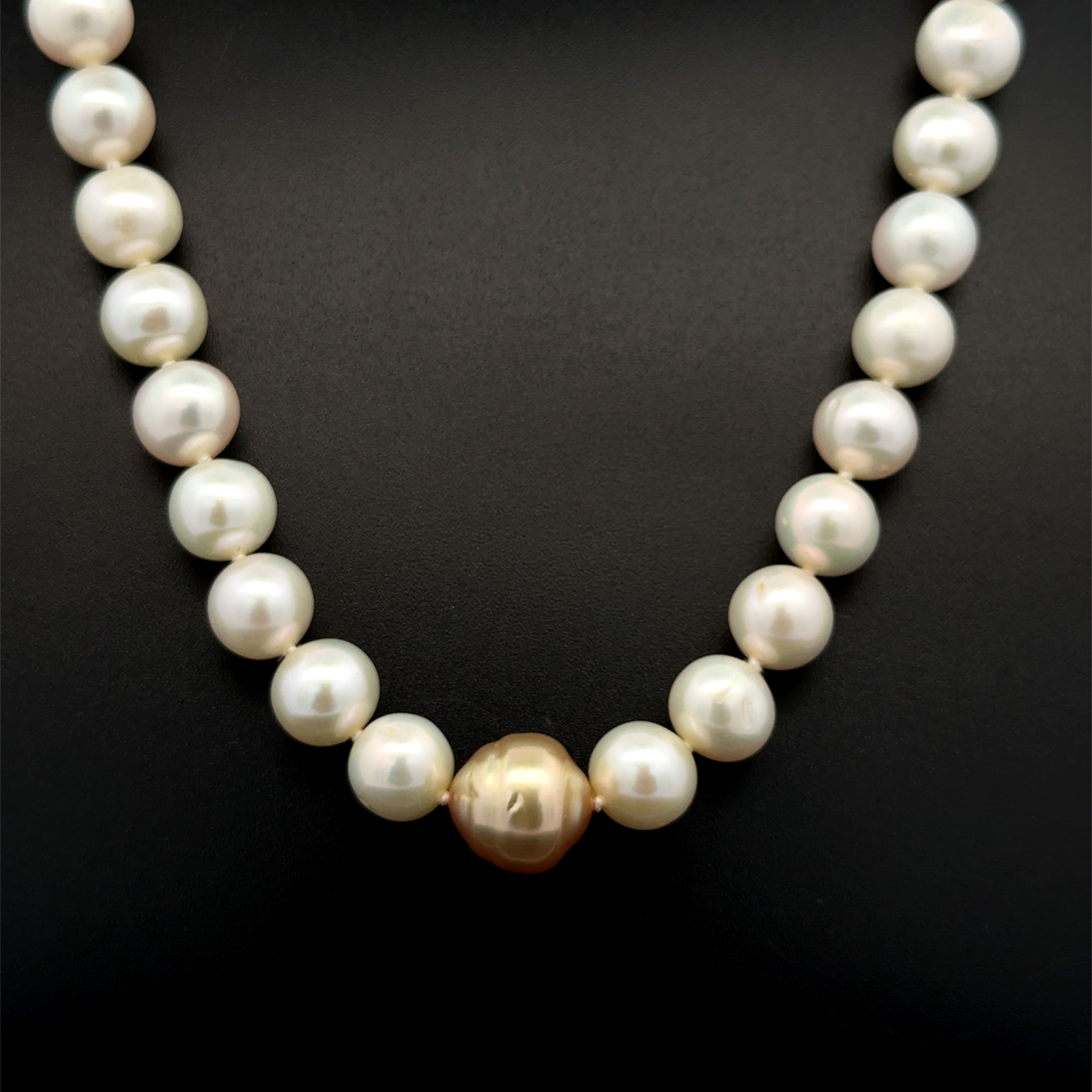 14K 7y 11.25 - 9mm Freshwater Pearl Strand Necklace 47.2g, 24"