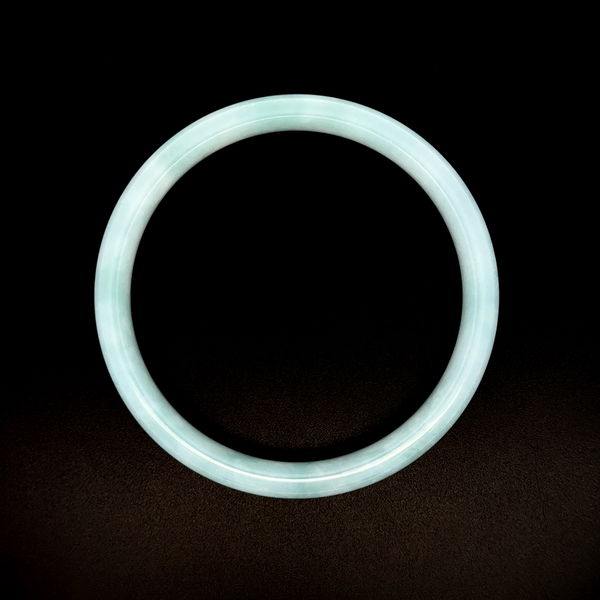 Closeup photo of Jade Bangle 12.25mm Bangle 58.7g