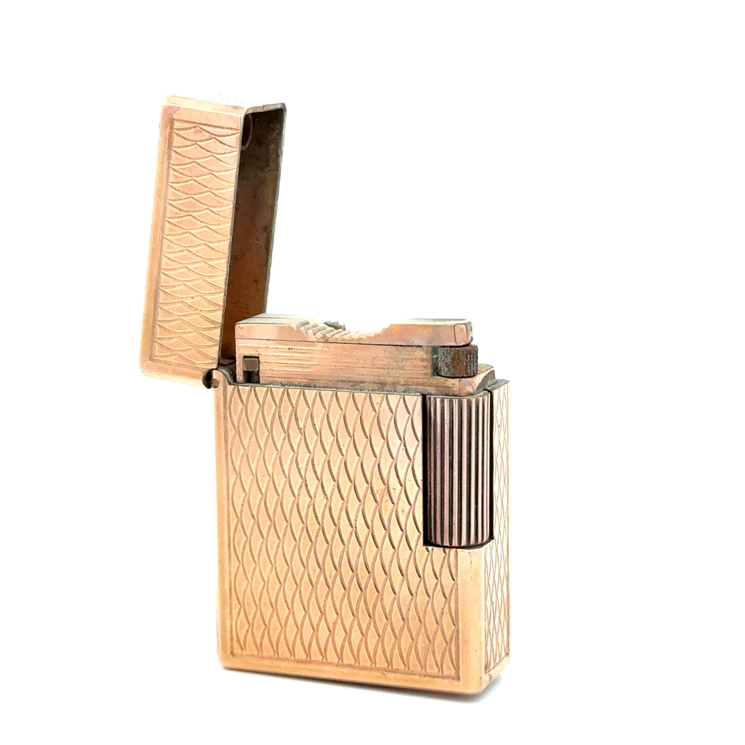 Gold Plated ST Dupont French Vintage Lighter 8D6555 84.1g