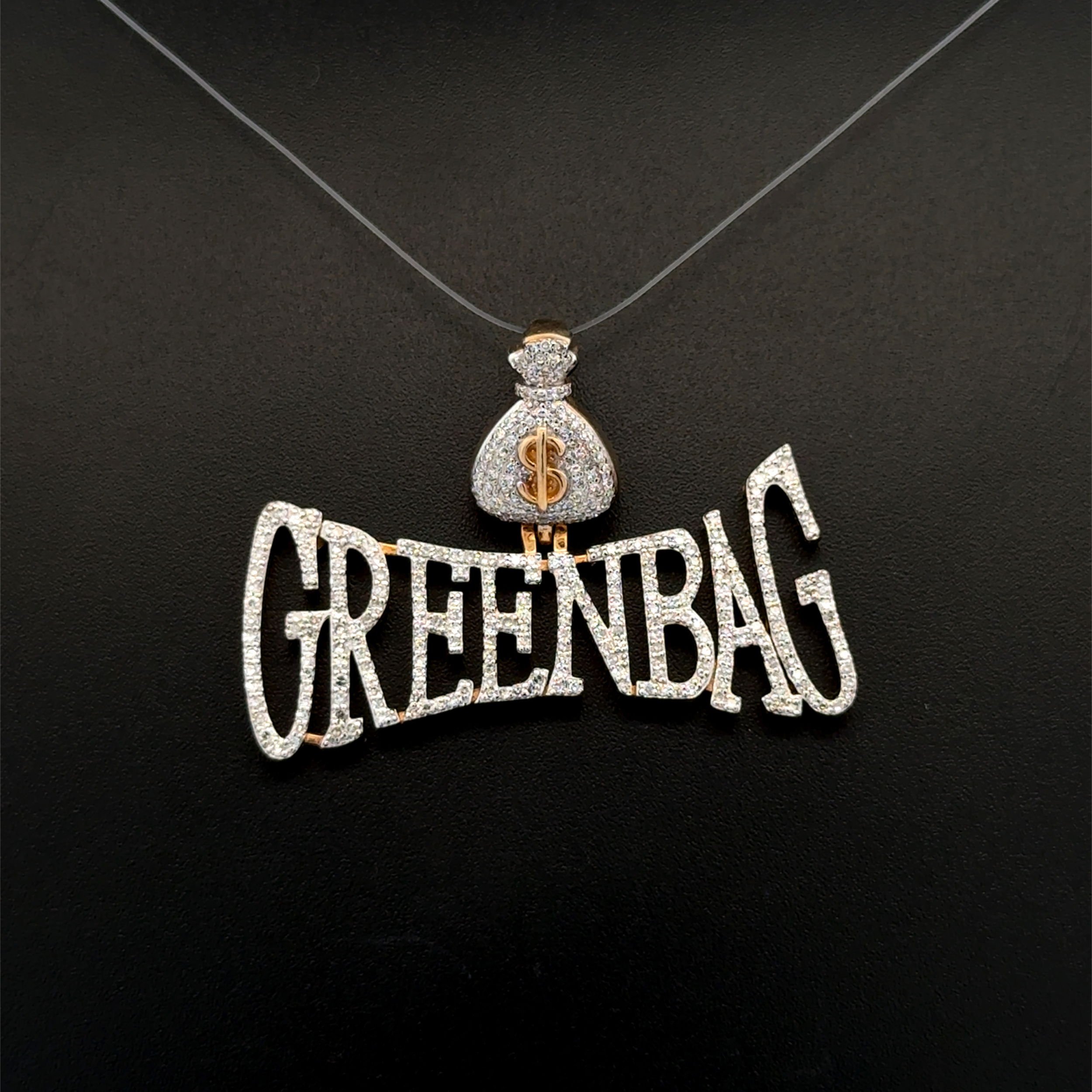 10K YG GREENBAG .75tcw RBC Diamond Pave Pendant 8.3g 10K YG GREENBAG .75tcw RBC Diamond Pave Pendant 8.3g