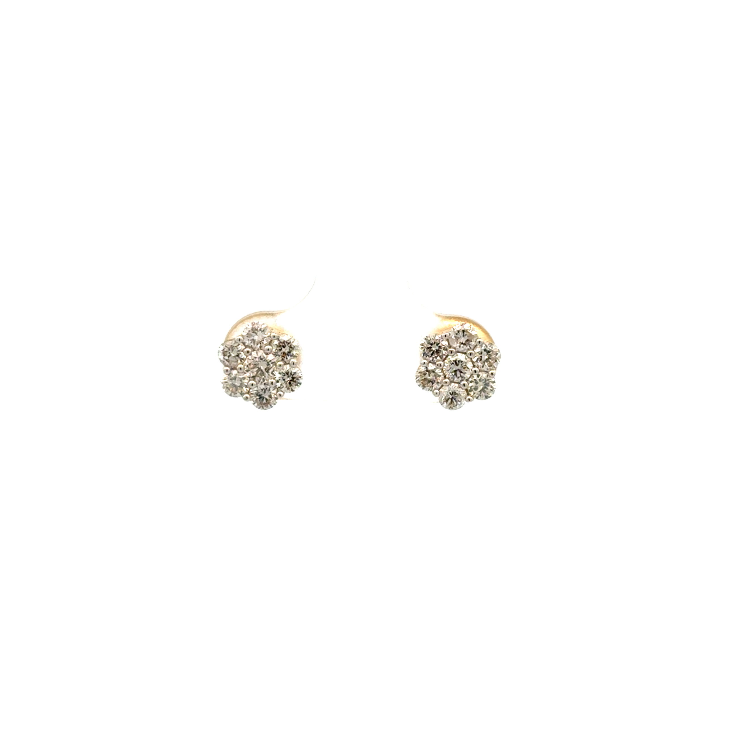10K YG 7 RBC Diamond .75tcw Cluster Stud Earrings 2.1g, 7.85mm 10K YG 7 RBC Diamond .75tcw Cluster Stud Earrings 2.1g, 7.85mm