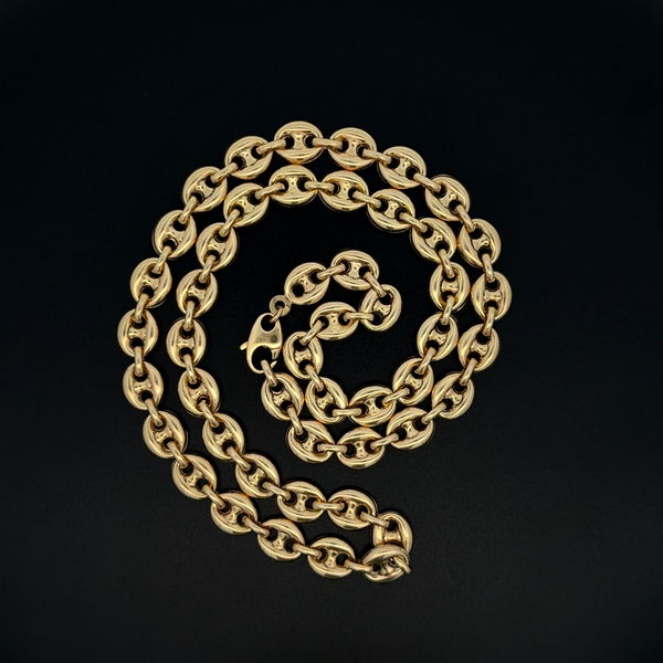 Closeup photo of 14K YG Anchor Link Chain 26.3g, 22"