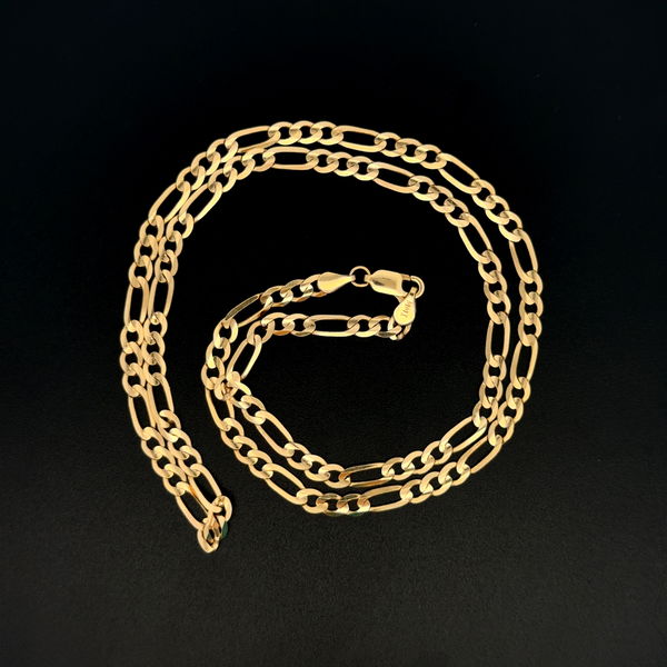 Closeup photo of 14K YG Figeroa Chain Necklace 9.0g, 20"