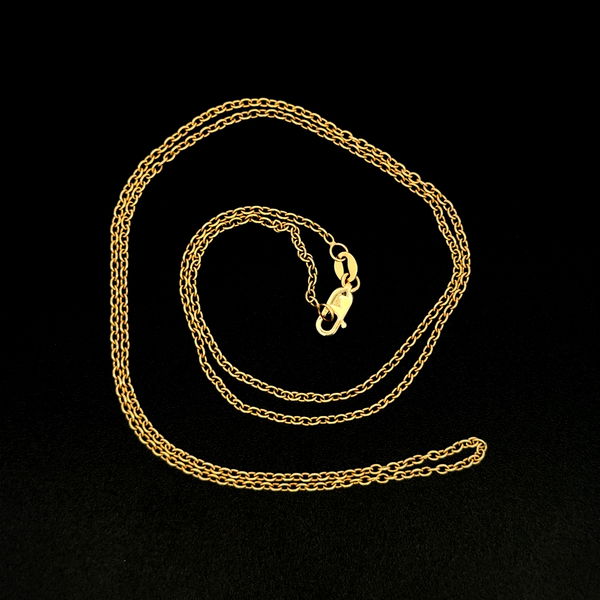 Closeup photo of 14K YG Rolo Chain Necklace 2.9g, 20"