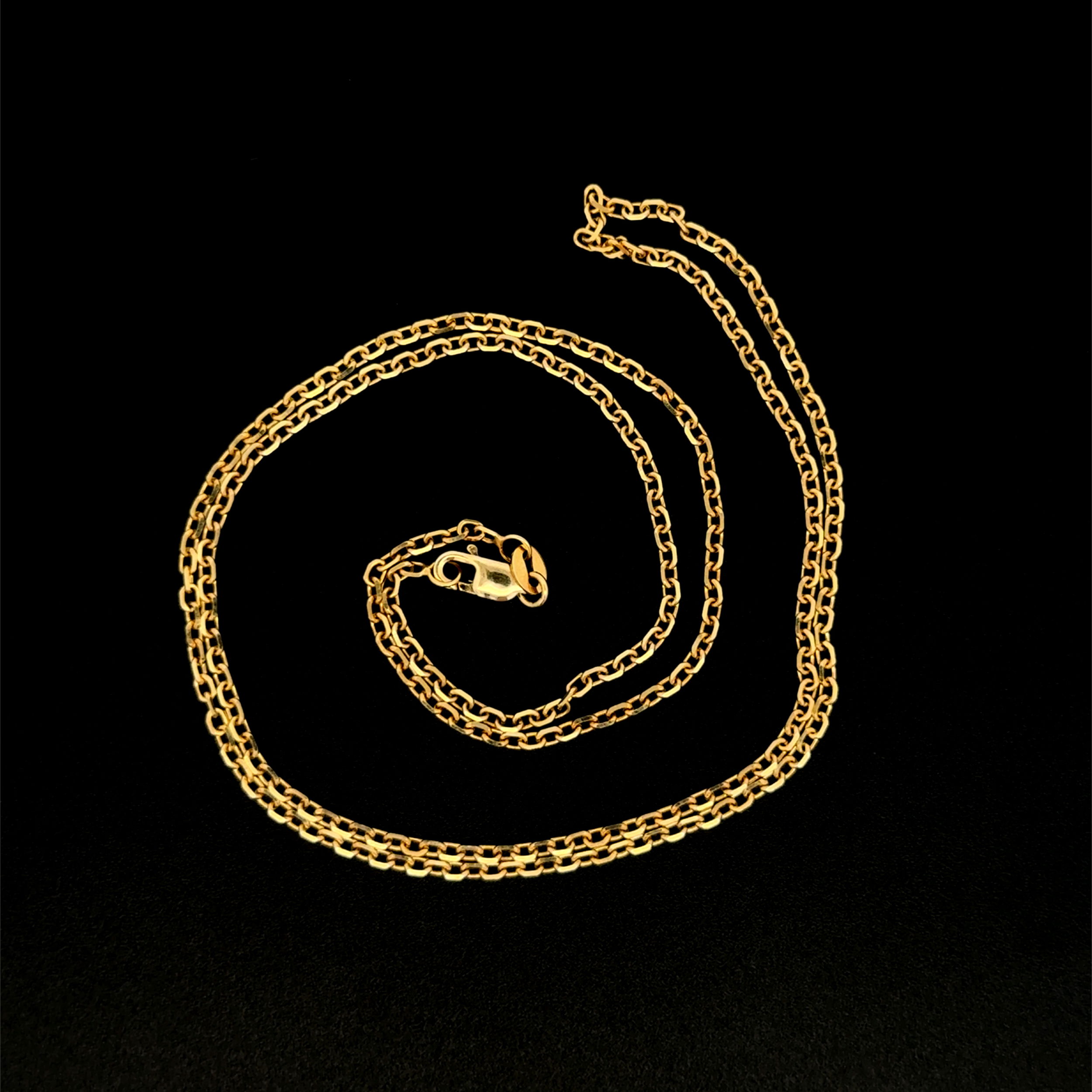 14K YG Loop Chain Necklace 4.3g, 20"