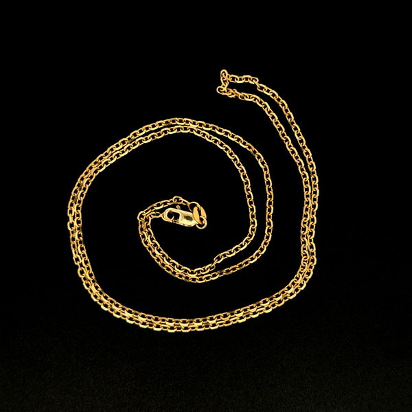 Closeup photo of 14K YG Loop Chain Necklace 4.3g, 20"