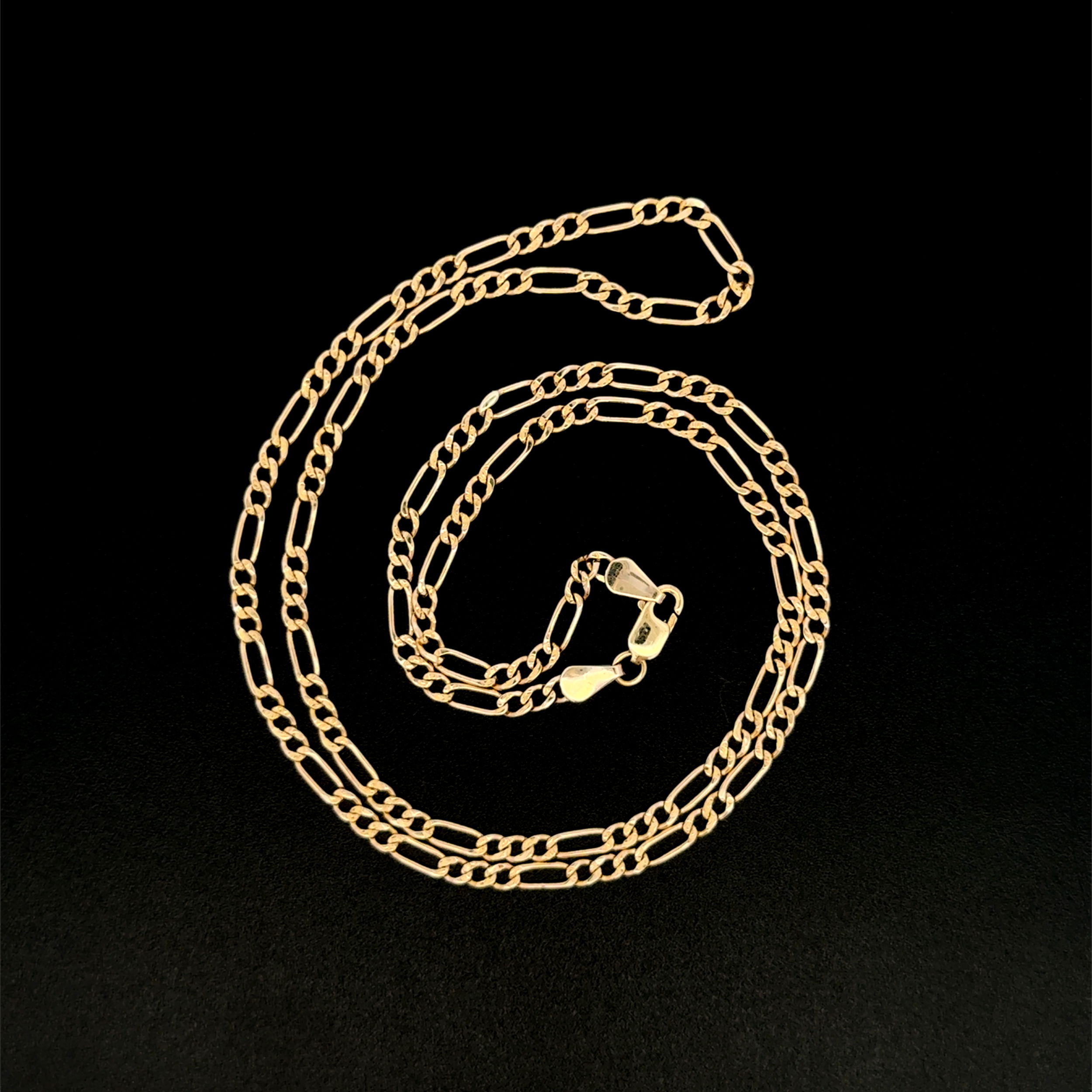 14K YG Figeroa Chain Necklace 5.0g, 18"