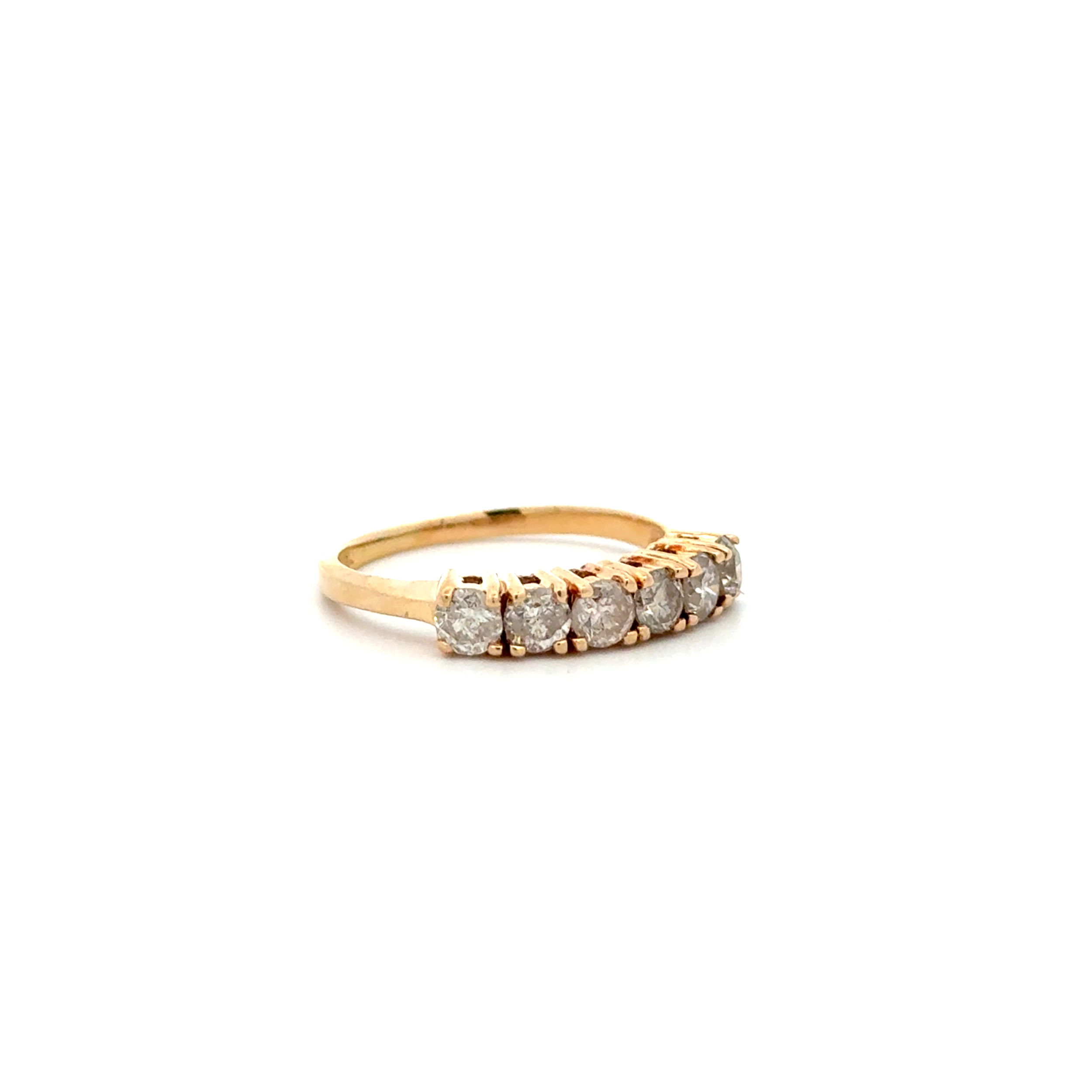 14K YG 6 RBC Diamond Band Ring 1.00tcw 2.2g, s6