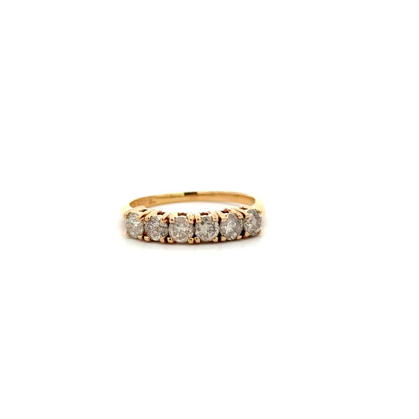 Closeup photo of 14K YG 6 RBC Diamond Band Ring 1.00tcw 2.2g, s6