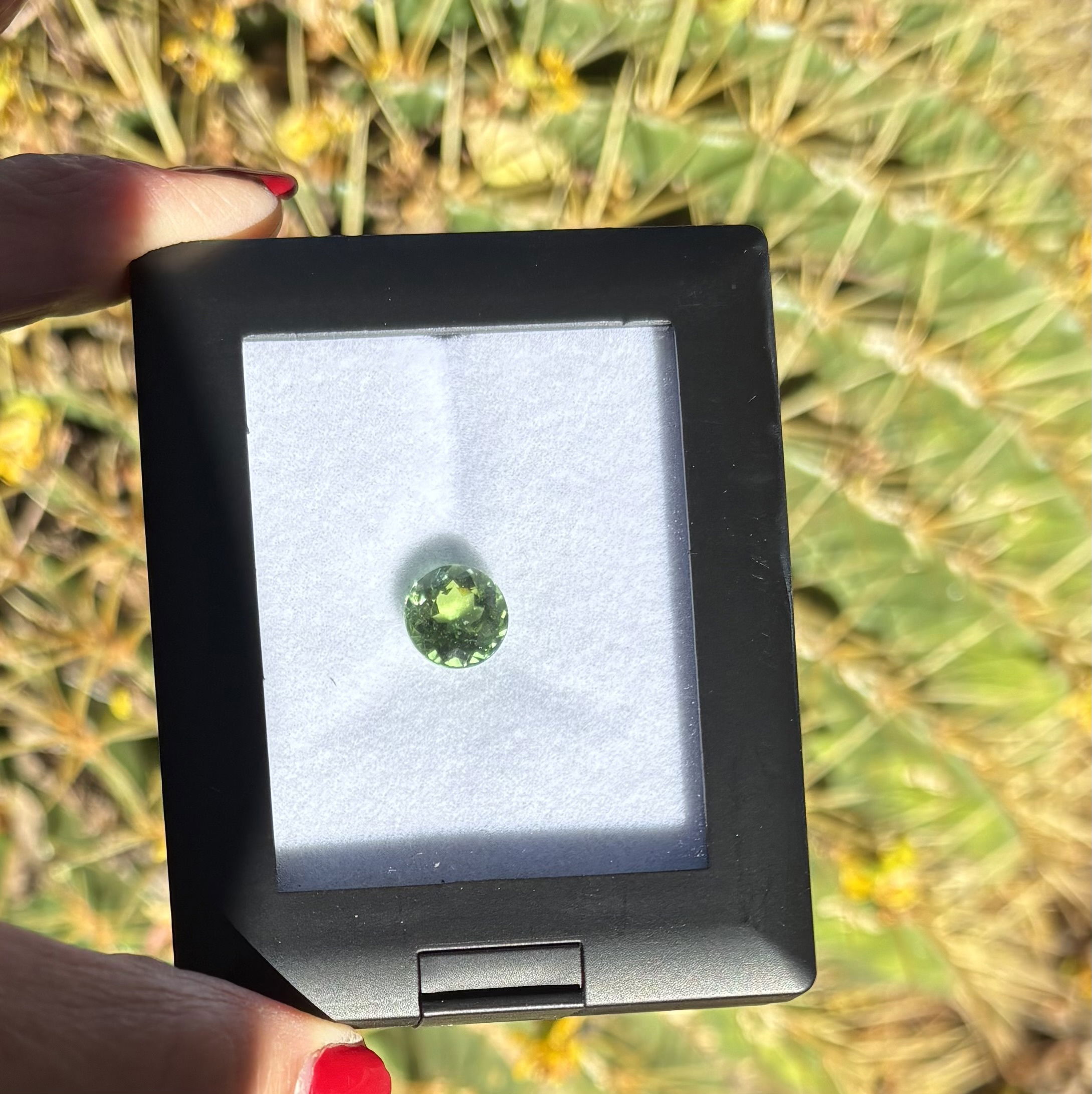 3.75ct Yellowish Green Round Tourmaline GIA 2235593844