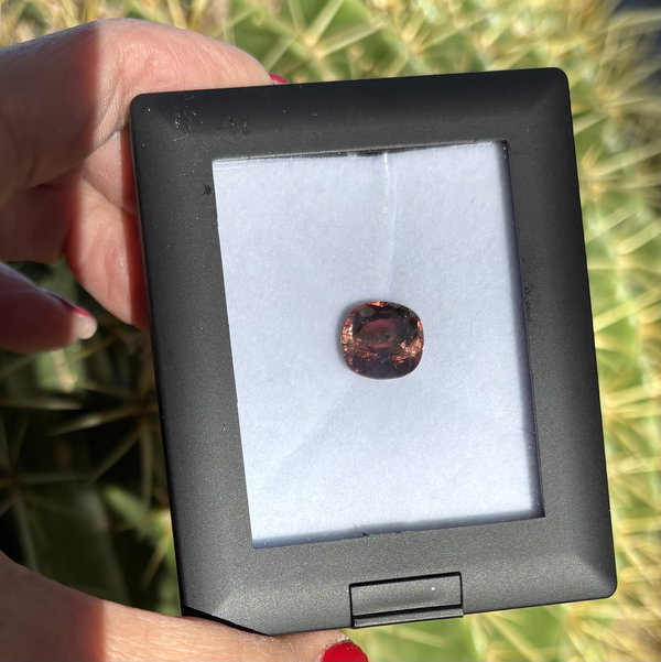 Closeup photo of 6.52ct Mixed Cushion Rubellite Tourmaline 11.43x10.46x7.58mm