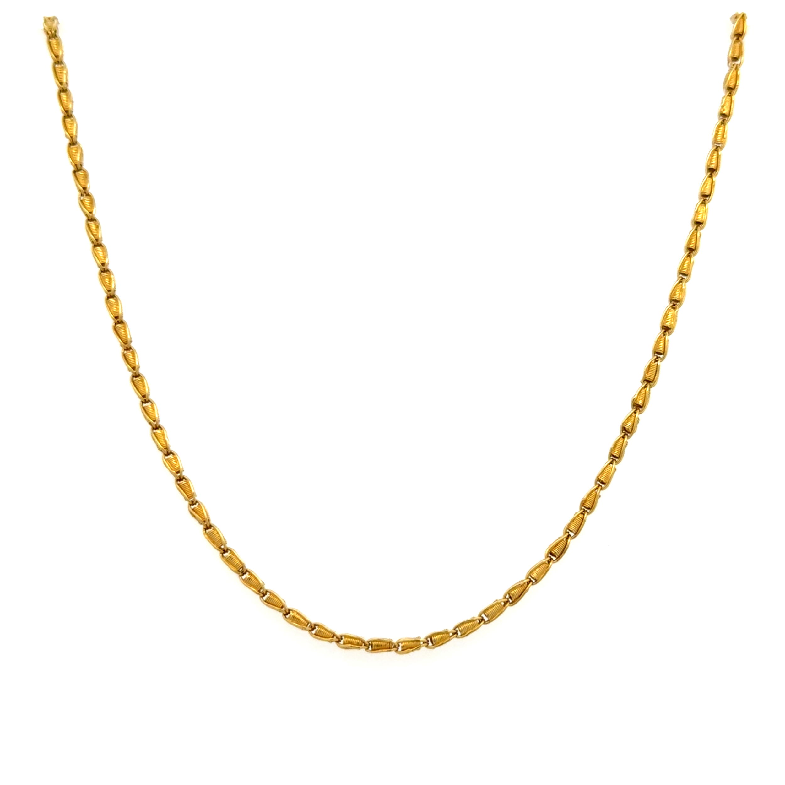 21K YG Fancy Link Chain 7.1g, 18" jumping is 14 karat 21K YG Fancy Link Chain 7.1g, 18" jumping is 14 karat