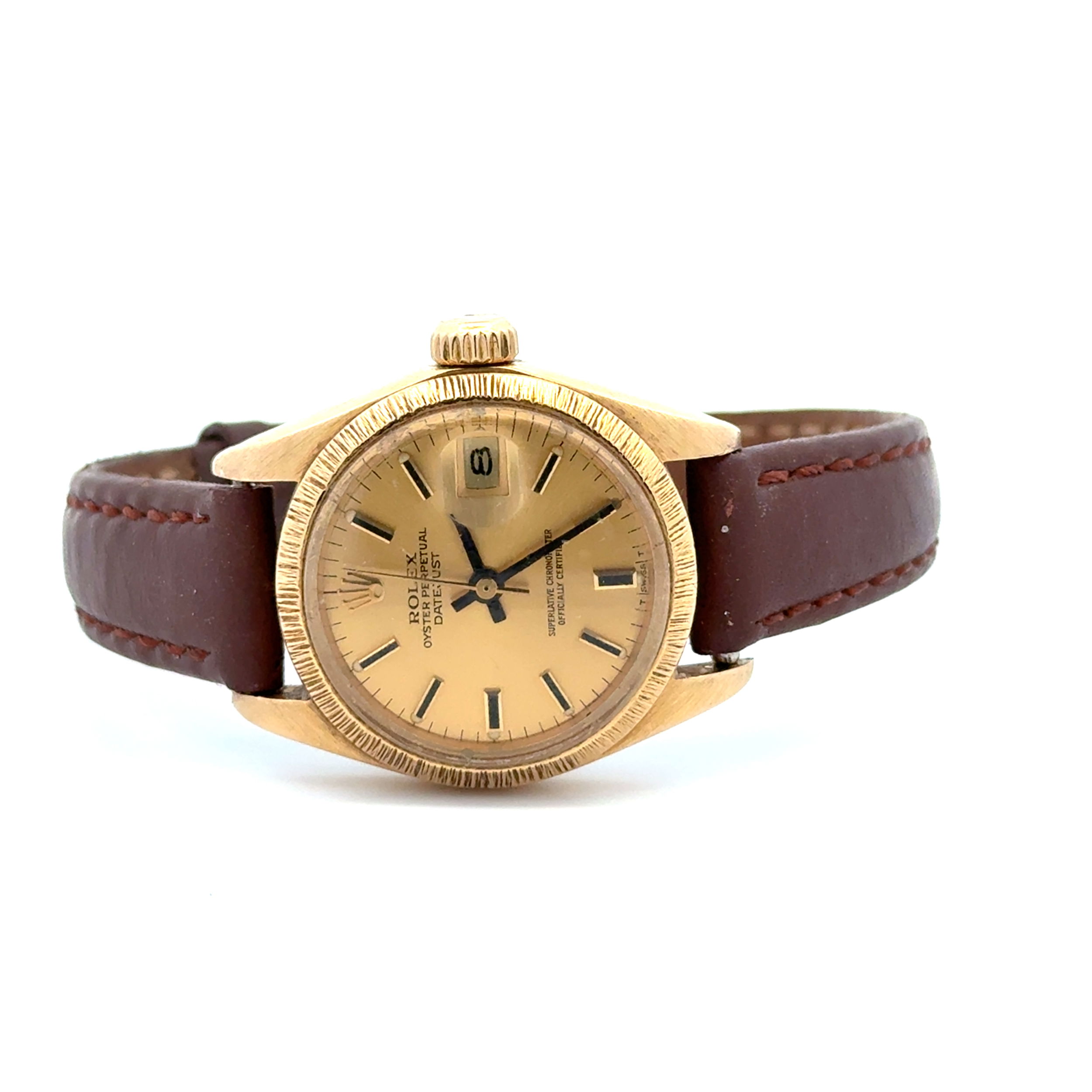 Rolex 6927 18K YG 26mm Datejust Automatic Head on Aftermarket Strap