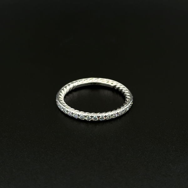 Closeup photo of Platinum DAVID YURMAN .40tcw RBC Diamond Inside Rope Band Ring 3.0g, s5
