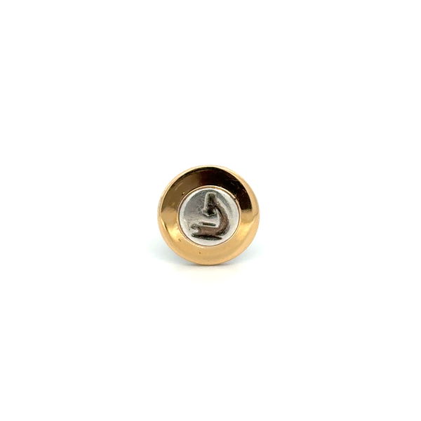 Closeup photo of 18K on 925 Sterling TIFFANY & CO Microscope Brooch Pin 3.6g, 13mm