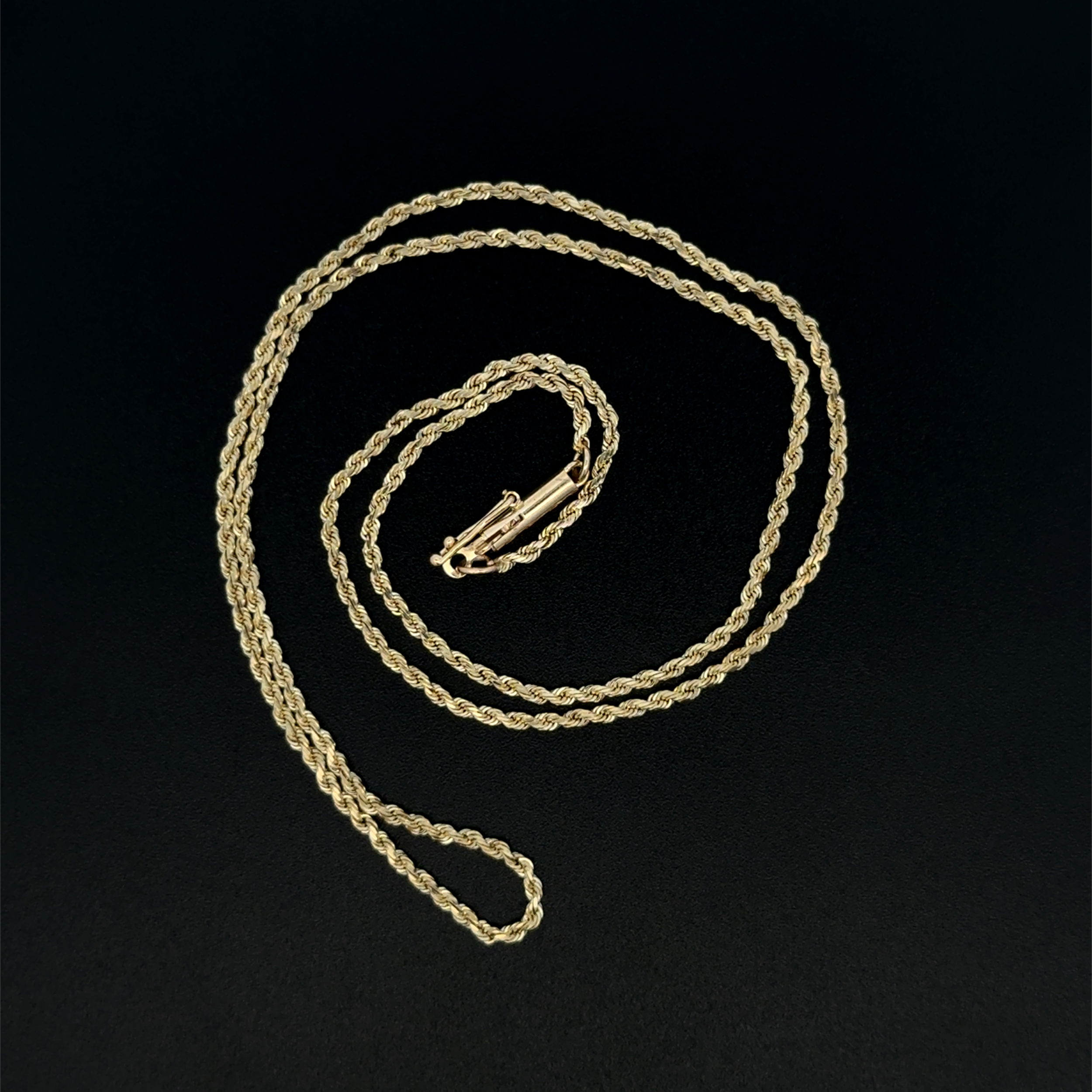 14K YG 1.50mm Twisted Rope Chain Necklace 4.7g, 18" 14K YG 1.50mm Twisted Rope Chain Necklace 4.7g, 18"