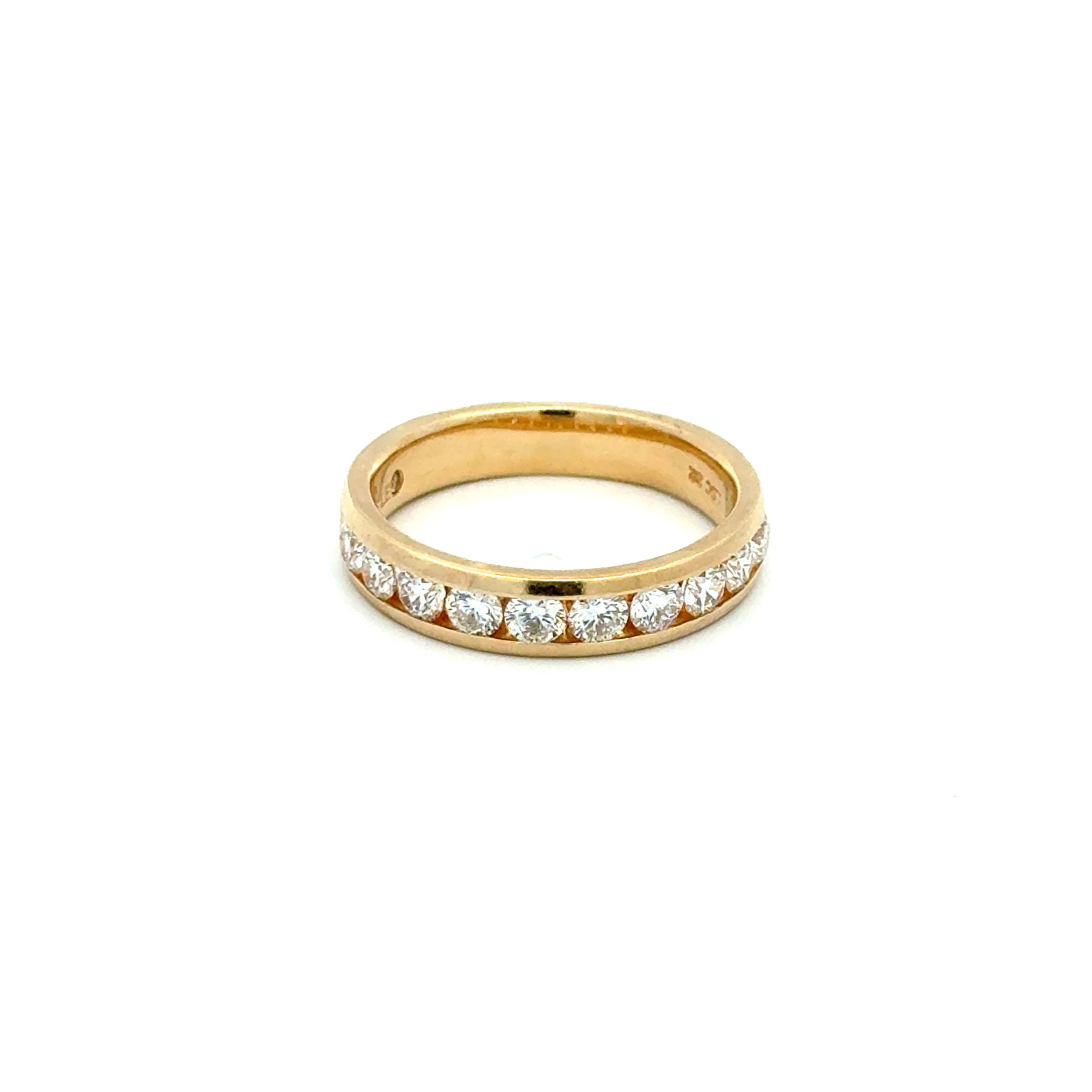 14K YG 1.20tcw 10 LEO Round Diamond Band Ring 5.0g, s8.5 14K YG 1.20tcw 10 LEO Round Diamond Band Ring 5.0g, s8.5