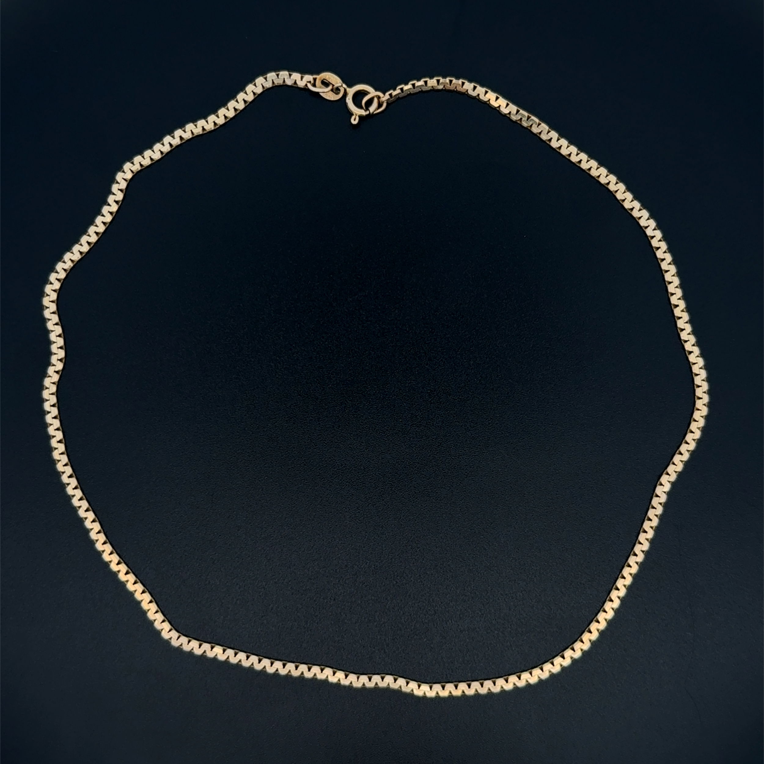 14K YG Italian Flat Link Chain 7.1g, 15"
