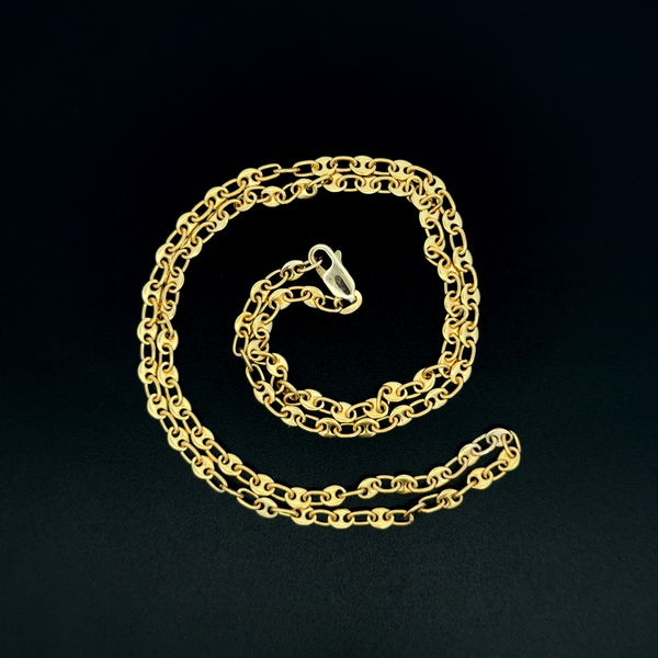 Closeup photo of 14K YG Anchor Link Mariners Chain Necklace 12.8g, 21"