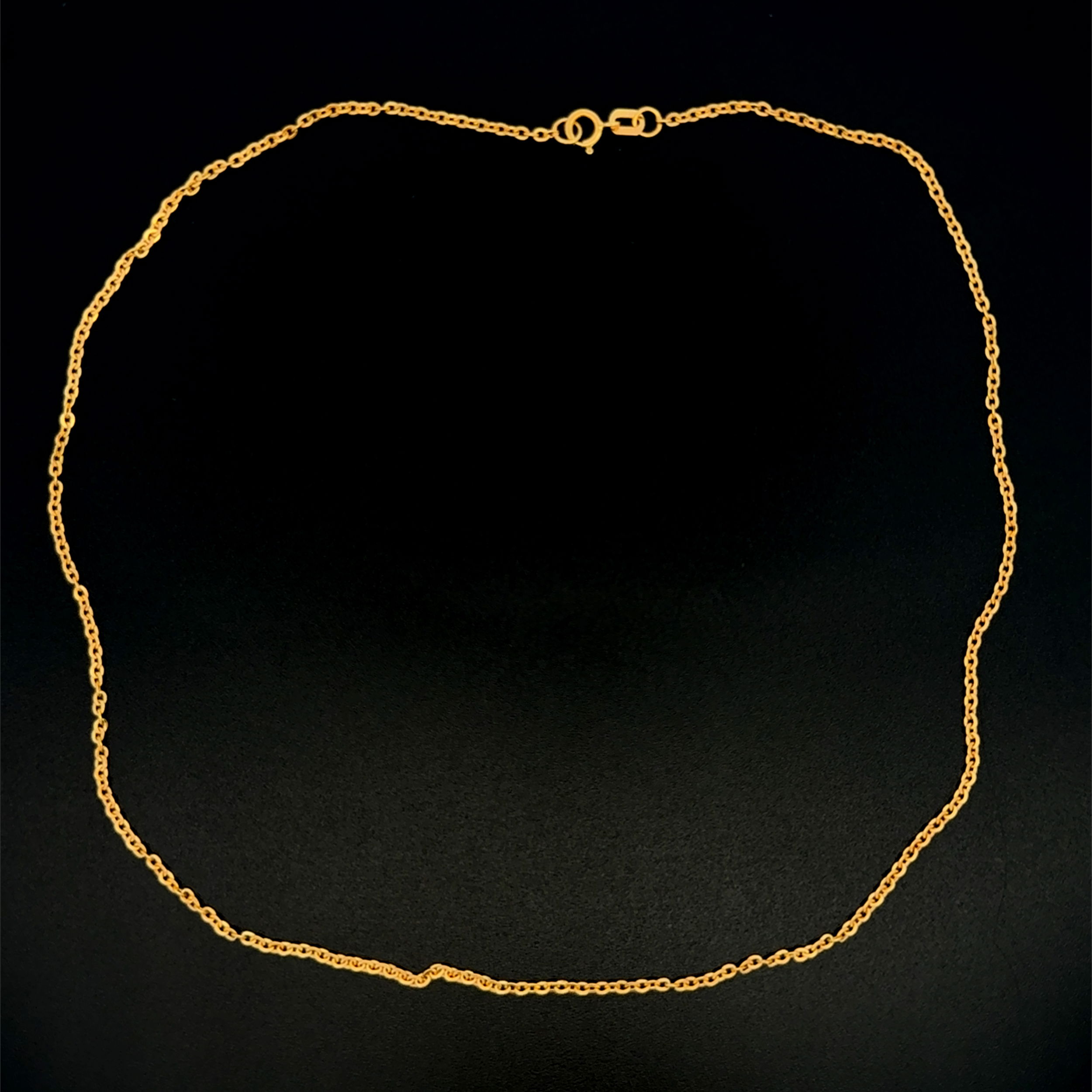 14K YG Rolo Link Chain Neckllace .85g, 15"