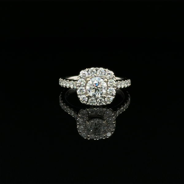 Closeup photo of 14K WG .65ct RBC & .70tcw RBC Diamond NEIL LANE RIng 4.6g, s5.75