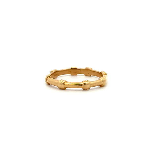 Closeup photo of 14K YG TIFFANY & CO Bamboo Shape 3.30mm Band Ring 3.0g, s8