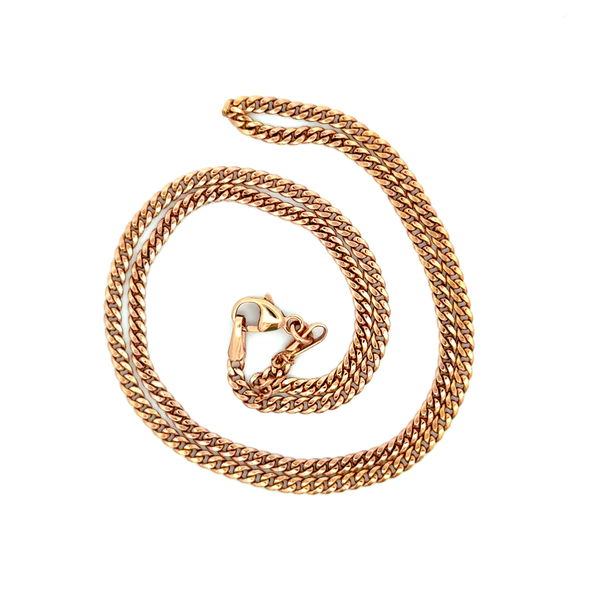 Closeup photo of 14K RG Weave Chain Necklace 2.7g, 16"