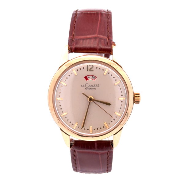 Closeup photo of 14K YG LeCoultre 34mm Bumper Automatic Watch Head 33.0g, c1940