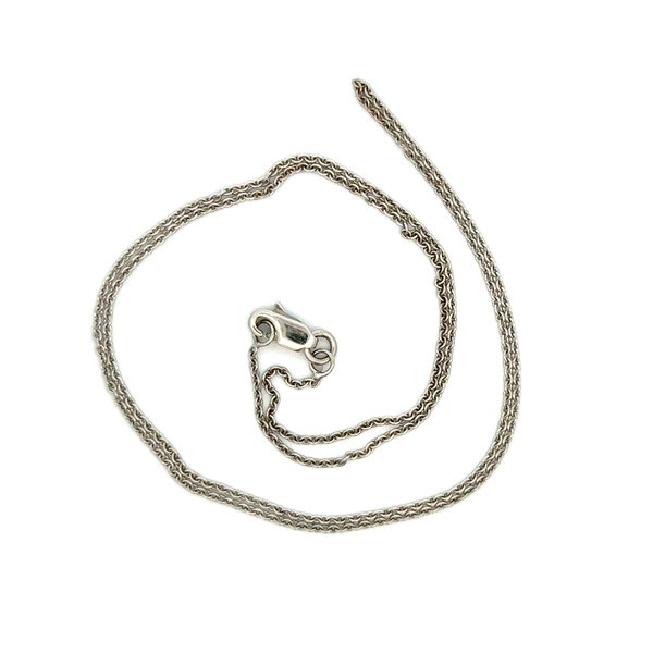 Closeup photo of 18K WG GRAFF Rolo Chain Necklace 2.3g, 18"