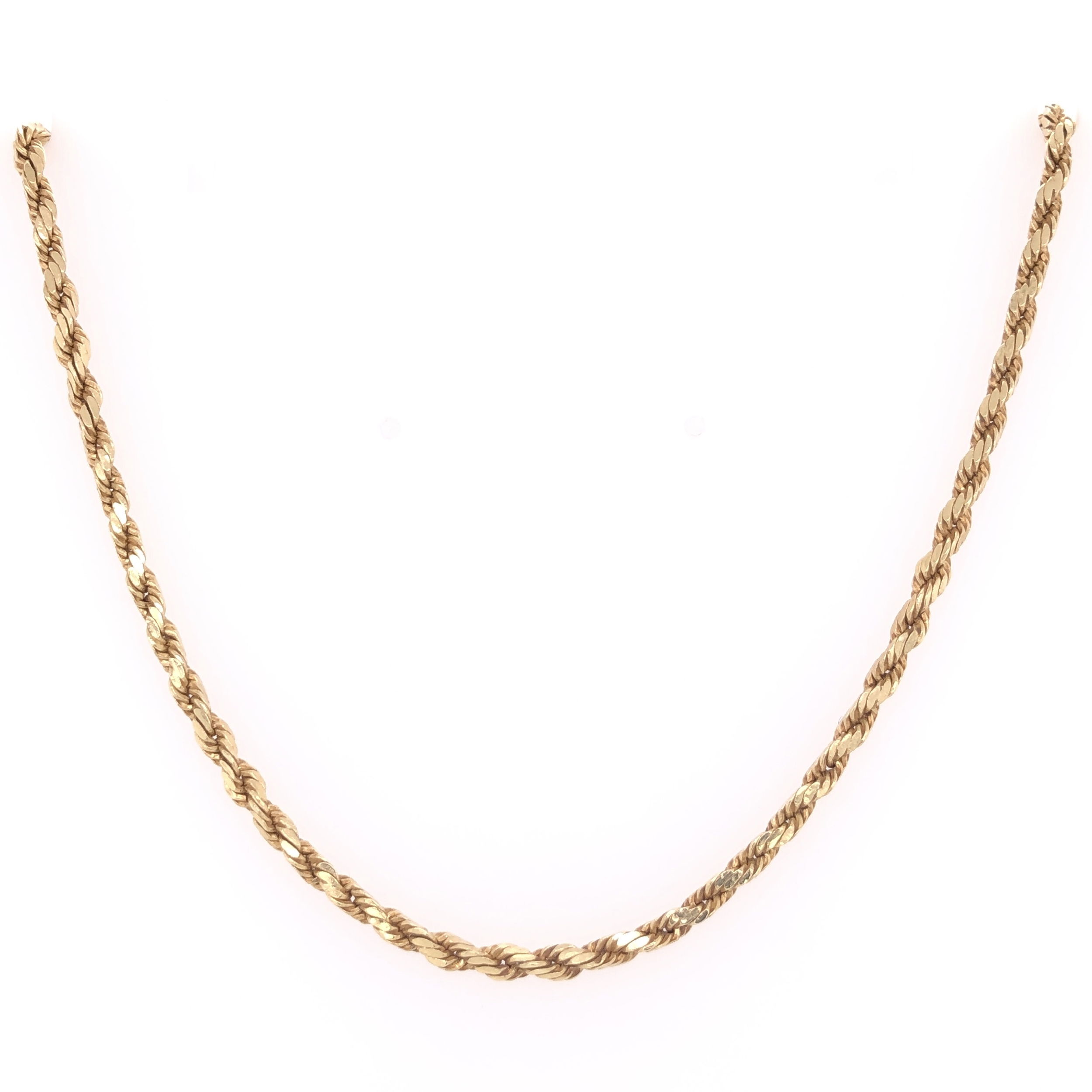 14K Yellow Gold Rope Chain 5.7g, 18"