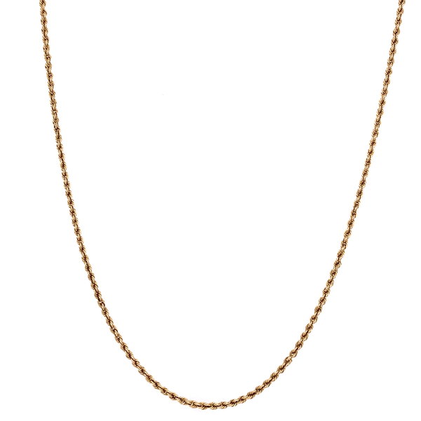 Closeup photo of 14K Yellow Gold Rope Chain 5.2g, 22"