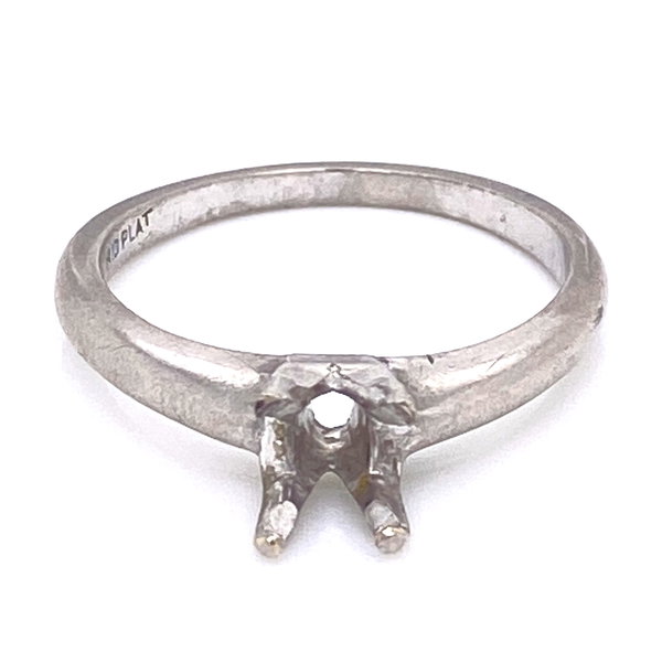 Closeup photo of Platinum Solitaire Ring for 6-7mm Center 4.8g, s6