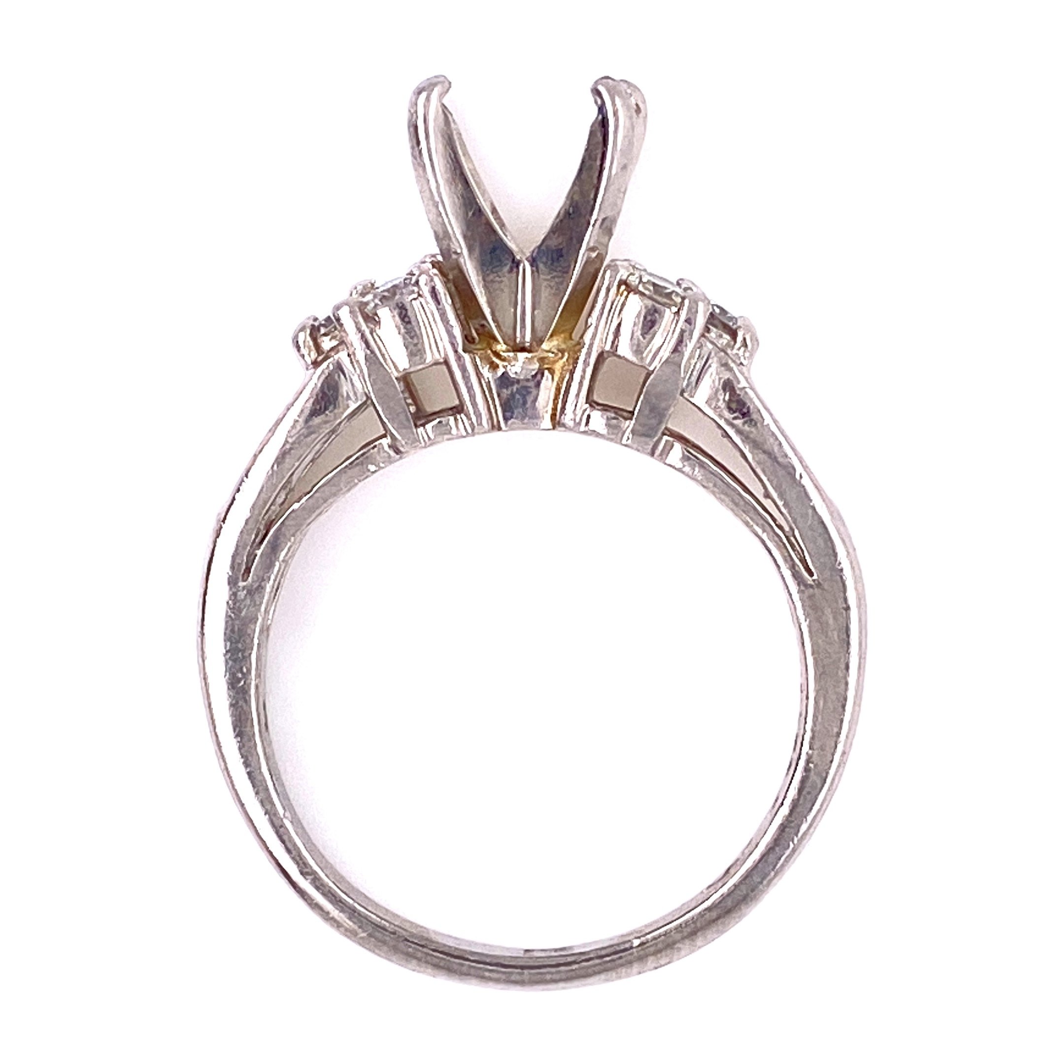 Platinum 950 Diamond Semimount Ring .50tcw 6.8g, s5.75