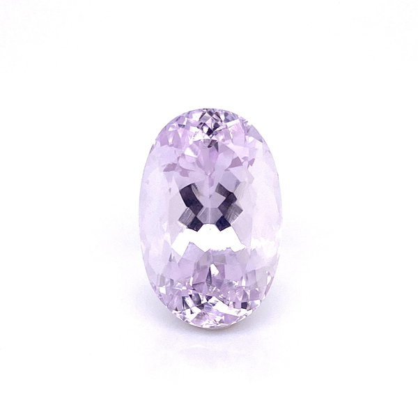 Closeup photo of 26.47ct Oval Pink Kunzite Spodumene 22x14x12mm
