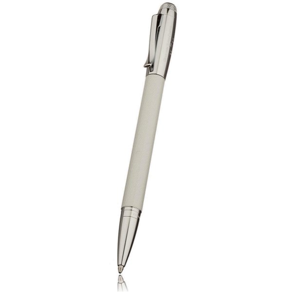 Closeup photo of Faber-Castell White Satin Bentley Series Ballpoint Pen