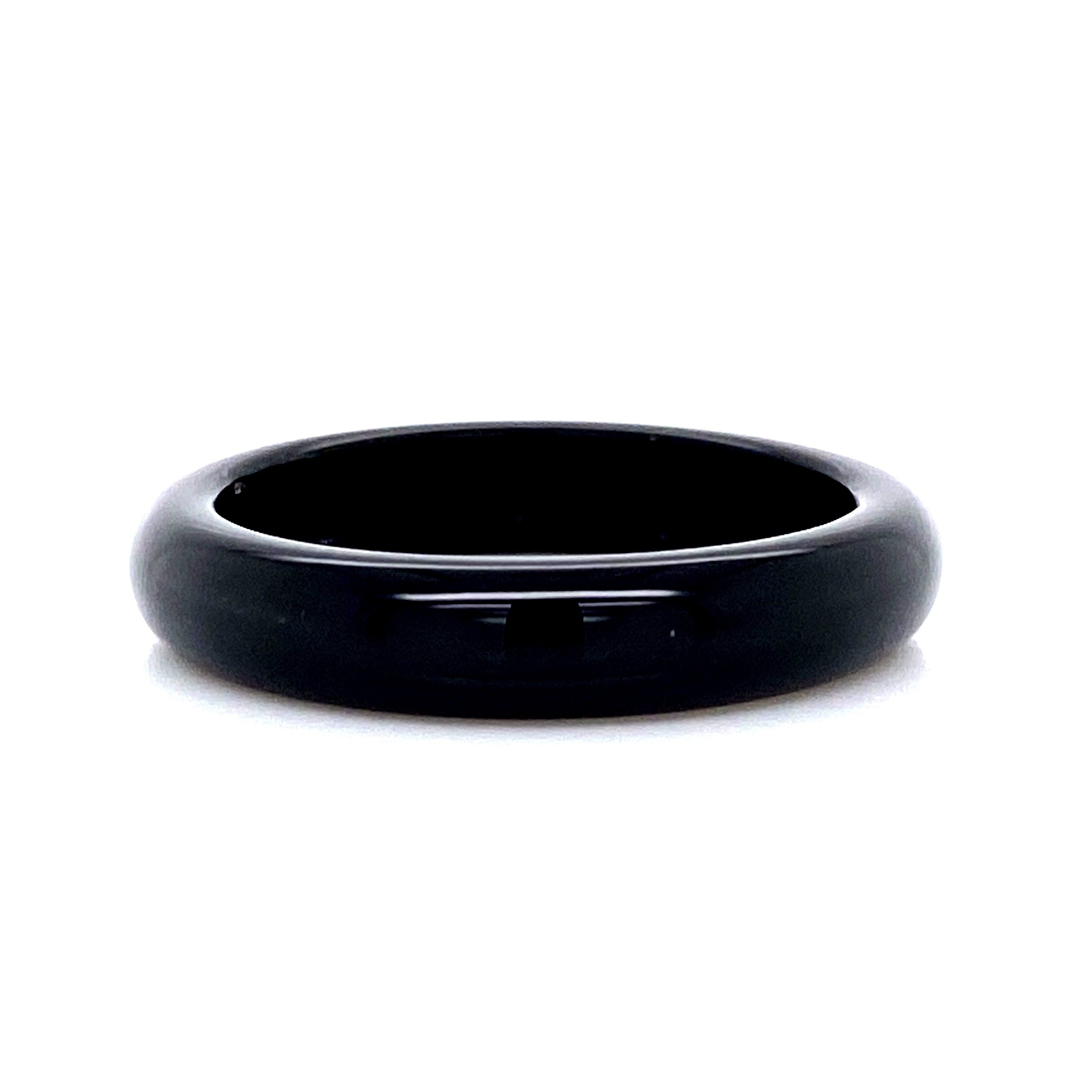 Black Onyx Band Ring 1.3g, s7