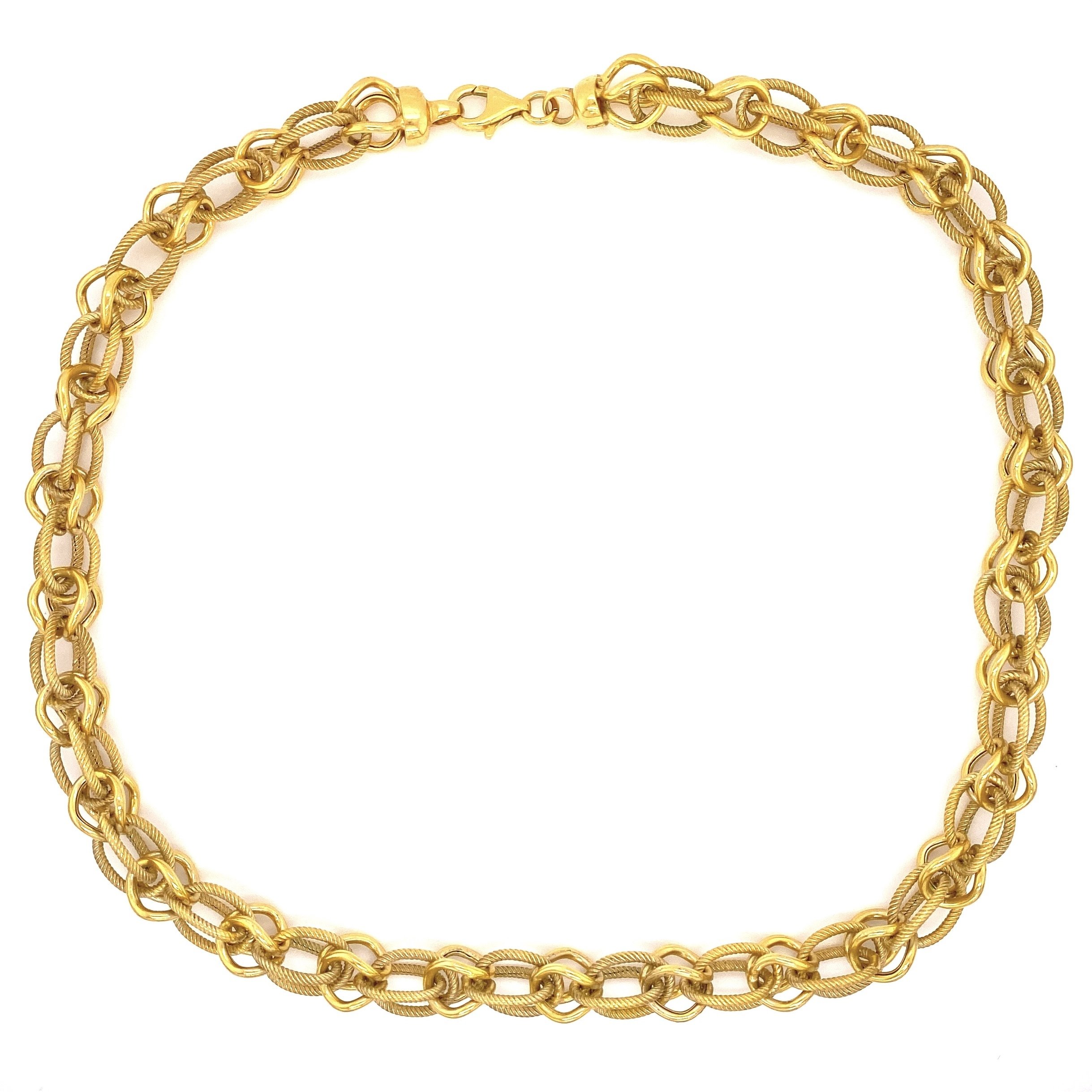 925 Gold Filled Italian Multi Link Chain 30.8g, 17.5"