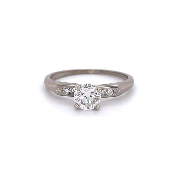 Closeup photo of Platinum 1950's Classic .62tcw Diamond Ring 2.5g, s6.75