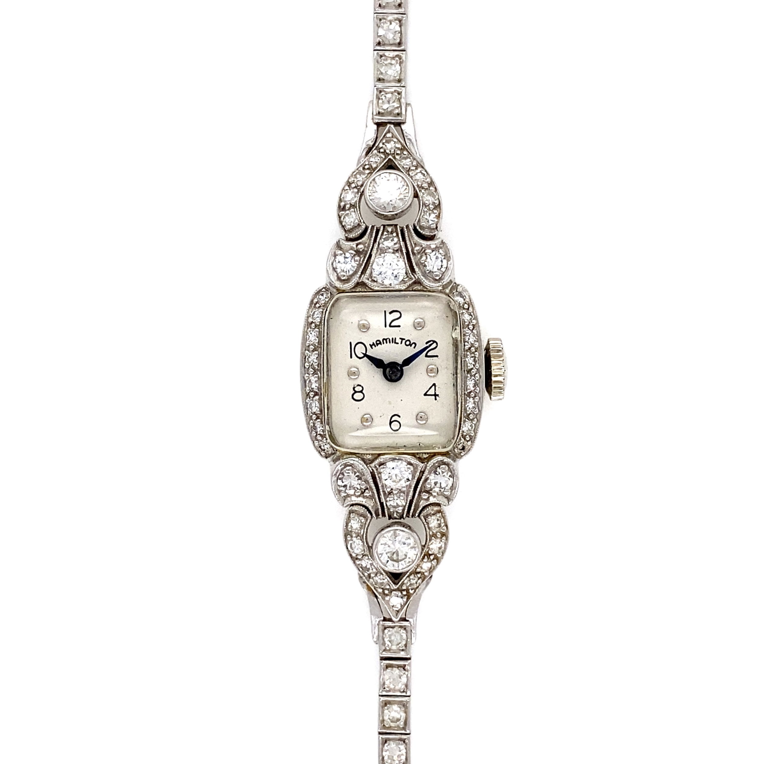 Hamilton platinum diamond on sale watch