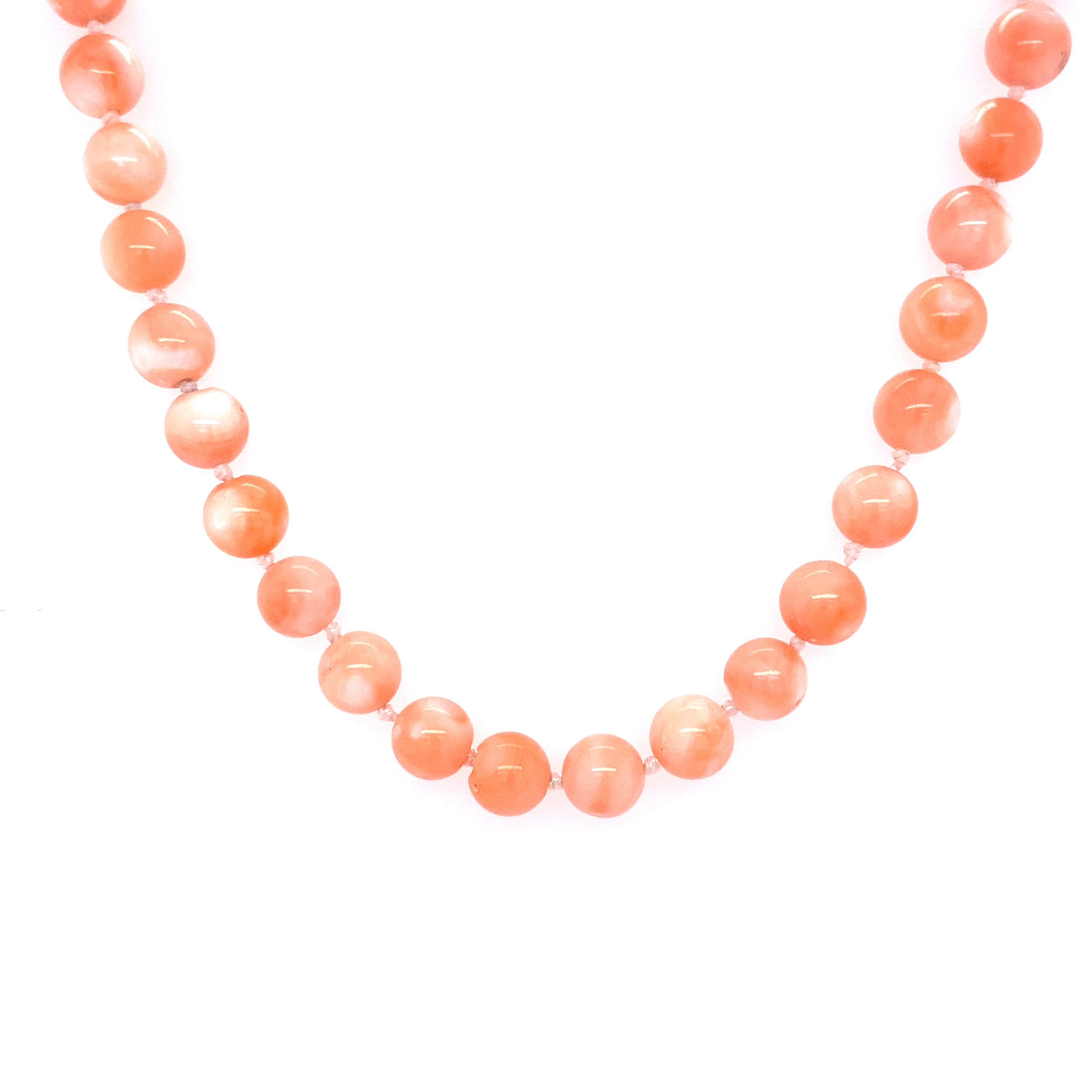 14K YG 1.55tcw Angelskin Coral Strand 7mm, 20