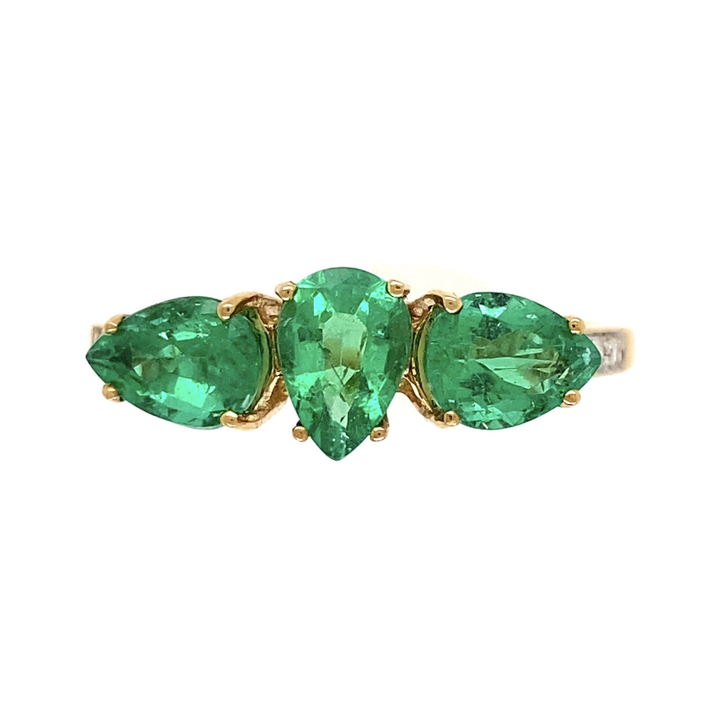 18K YG 2.14tcw Ethiopian Emerald & .04tcw Diamond Ring 3.4g, s11