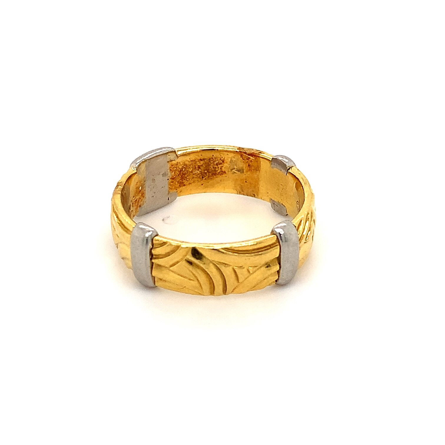 Michael Bondanza Platinum & 18k Yellow Gold Ring Michael Bondanza Platinum & 18k Yellow Gold Ring