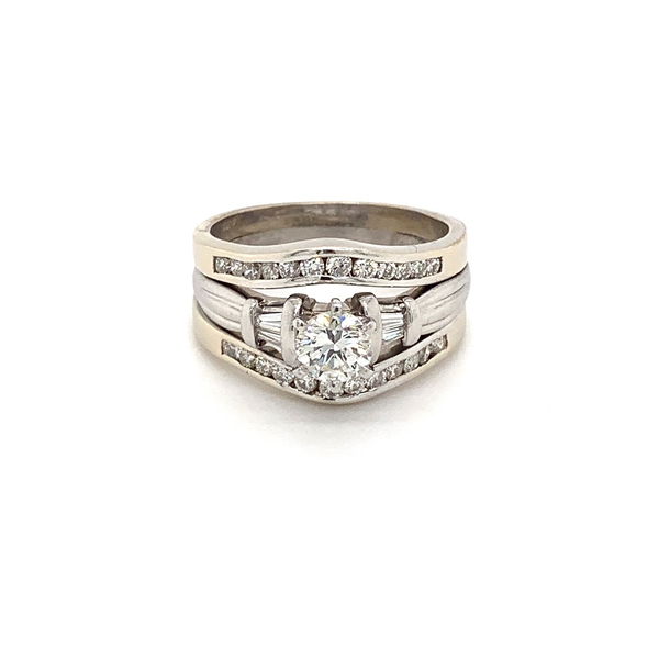 Closeup photo of Platinum .75ct Diamond Wedding Ring Set